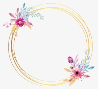 Autocolantes Ornamentais Marco Floral - Marco Floral Redondo Png #8752300