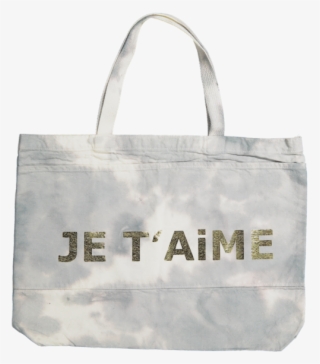 Je T'aime Bag With Pockets In Gray With Gold Foil Atelier - Tote Bag #8753580