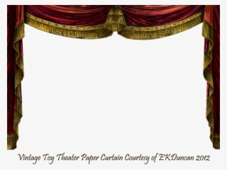 Stage Curtains Clipart - Vintage Stage Curtain Png #8755078