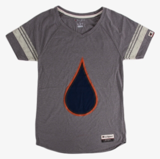 Picture Of Women's Varsity Oil Drop T-shirt - Active Shirt #8755085