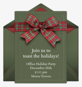 Plaid Bow Online Invitation - Tartan #8756162