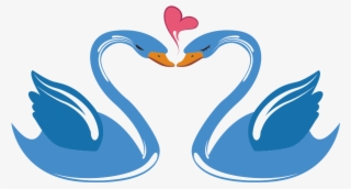 Swan Love Cartoon - Enamorados Dibujos De Cisnes A Color #8757444