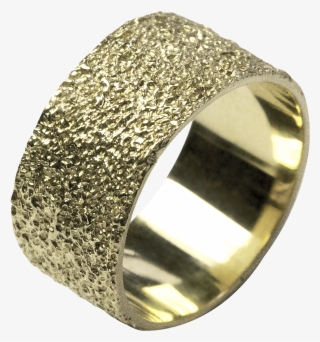 Wide Frost Gold Eliise Maar Jewellery Handcrafted Jewellery - Titanium Ring #8762870