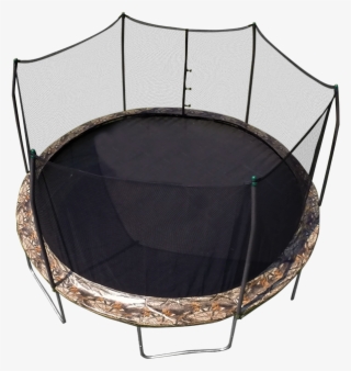 15' Camo Round Trampoline With Enclosure - Trampoline Flip #8764018