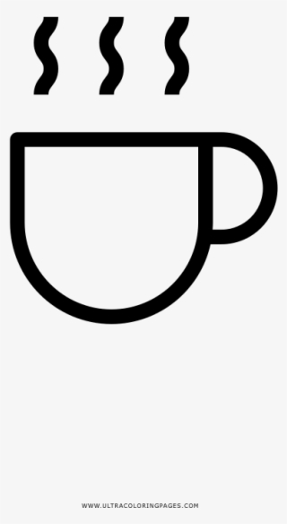 Coffee Cup Coloring Page - Silhouette #8765468
