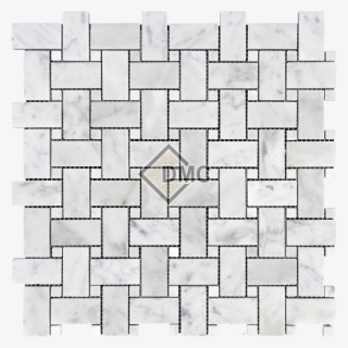 Carrara 1×2 Basketweave White Dot - Monochrome #8765867