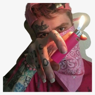 Lil Peep Art Tumblr - Lil Peep Pink Bandana #8766393