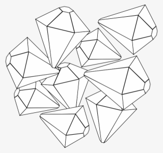 Gems Png Black And White - Triangle #8766655