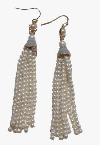 Pearl Tassel Earrings - Earrings #8768460
