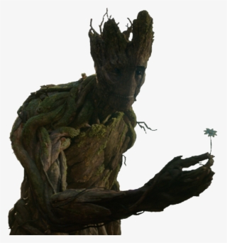 "giving Tree" Groot Reaching Out And Sharing A Flower - Groot Holding Flower #8769212