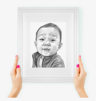 Cute Kid Drawing - Picture Frame #8770613