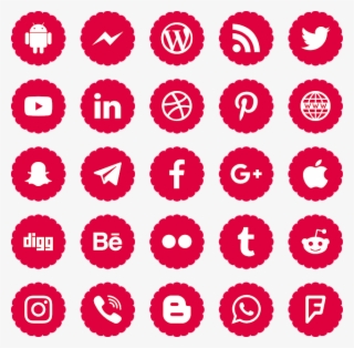 Download Icons Bottons Social Media Svg Eps Png Psd - Social Media Red Icon #8772034