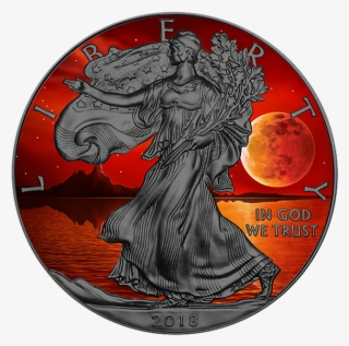 2018 Super Blue Blood Moon 1 Oz Fine Silver American - 1 Oz Silver American Eagle 2018 #8773837