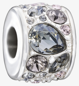 Chamilia Mosaic-smoke & Crystal Swarovski Charm - Engagement Ring #8775068