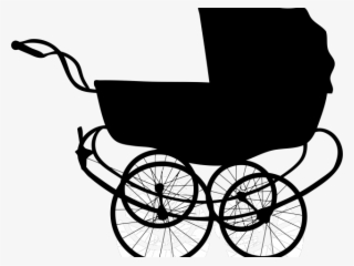 Carriage Clipart Transparent - Baby Carriage Silhouette #8775555