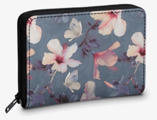 Dailyobjects Butterflies And Hibiscus Flowers Zipper - Wallpaper #8777231