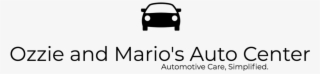 Ozzie And Mario's Auto Center Logo Black #8778217