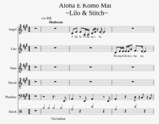 Aloha E Komo Mai ~lilo & Stitch~ - Sheet Music #8781248