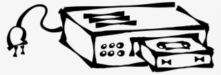 Vector Illustration Of Videocassette Recorder Vcr Records - Videorecorder Clipart #8781705