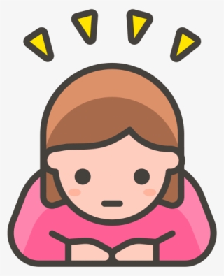 Woman Bowing Emoji - Icono Mujer Vector Png #8781774