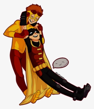 Kid Flash And Robin - Cartoon #8783808