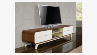 White And Walnut Tv Unit #8784633