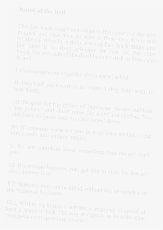Rules Of The Hell The Free Black Magicians Adapt To - Document #8784874