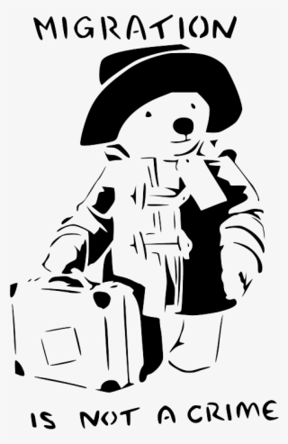 Banksy Clipart Cat - Paddington Bear Immigration Is Not A Crime #8785631