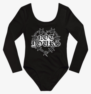 Not Yours Long Sleeve Bodysuit - Bodysuit #8785896