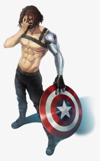 James Buchanan Barnes And Winter Soldier Drawn - Captain America Bucky Fan #8786178