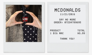 Polaroid Receipt - Polka Dot #8788535