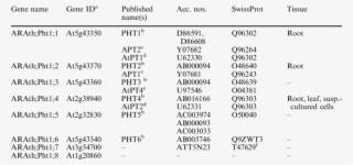 List Of Members Of Arabidopsis Thaliana Pi Trans- Porter/translocator - Number #8788857