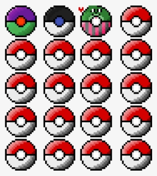 Poke-balls - Pixel Art Circle #8789564