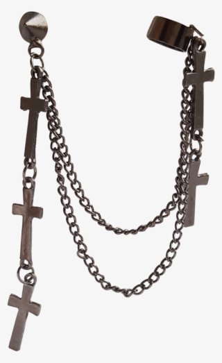 Hagar Ear Cuff Earring - Cuban Link Chain 6mm #8789693