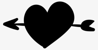 Heart And Arrow Comments - Corazón Silueta Con Flecha #8790314