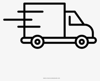 Delivery Truck Coloring Page - Free Shipping Icon Png #8791001