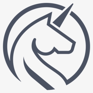 Unicorn Favacon Dark Grey - Circle #8791206