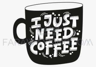 Black Coffee Lettering Banner Print Vector Illustration - Mug #8791386