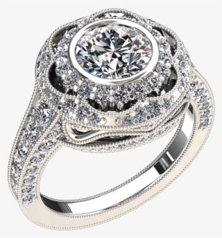 00 Carat Diamond Center 18k White Gold Ring Style - Pre-engagement Ring #8792755