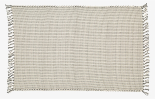 Dhurrie Dobby Weave Natural With Charcoal Pinstripe - Placemat #8793824