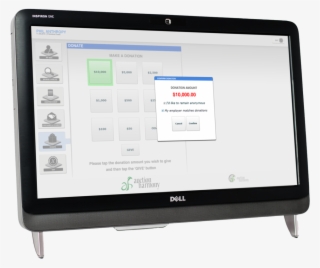 Technology Auction Touch Screen Kiosk Place Donation - Led-backlit Lcd Display #8794405