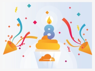 Birthday Celebration Flame Cake Birthday Frosting Streamers #8795145