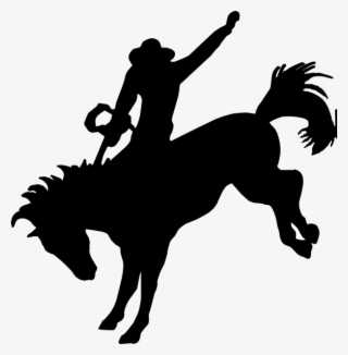 Idea - Cowboy Riding A Horse Silhouette #8795207