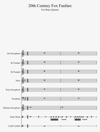 20th Century Fox Fanfare Sheet Music 1 Of 6 Pages - Vengaboys Boom Boom Boom Sheet Music #8795995
