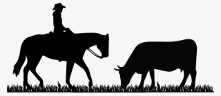 The Rancher - Cowboy And Horse Silhouette #8796198