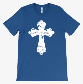 Stylized Christian Grunge Cross Graphic T-shirt Tee - Shirt #8796744