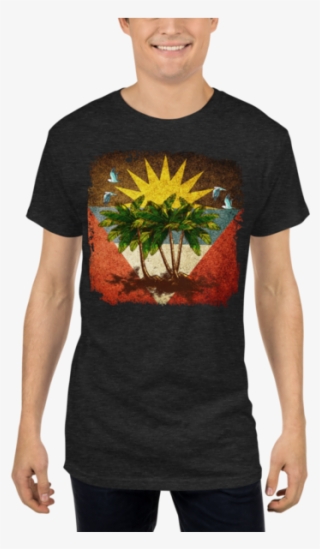 Grunge Flag Long Body Urban Tee - T-shirt #8797032