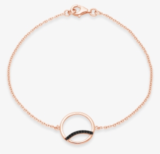 Silver 19 Cm Pink Plated Circle Bracelet With Black - Choker #8798034 Silver 19 Cm Pink Plated Circle Bracelet With Black - Choker #8798034