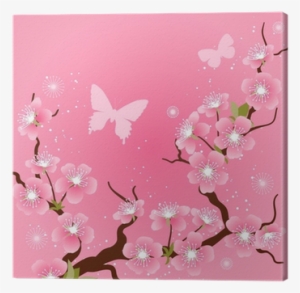Card With Stylized Cherry Blossom Flowers - Cherry Blossom #880780 Card With Stylized Cherry Blossom Flowers - Cherry Blossom #880780
