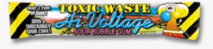 Toxic Waste Bubble Gum Rope High Voltage 12ct - Toxic Waste Hi-voltage Sour Bubble Gum #882265